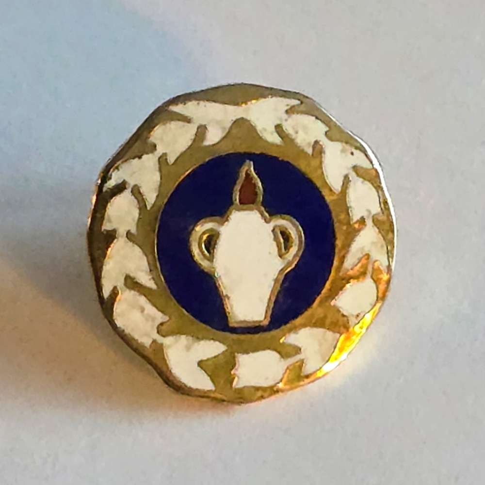 Vintage Gideons International pin lapel tie brooch gold fill enamel fraternal